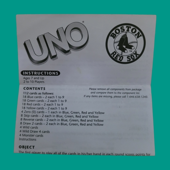 UNO Boston Red Sox Special Edition Card Game - Picture 10 of 14